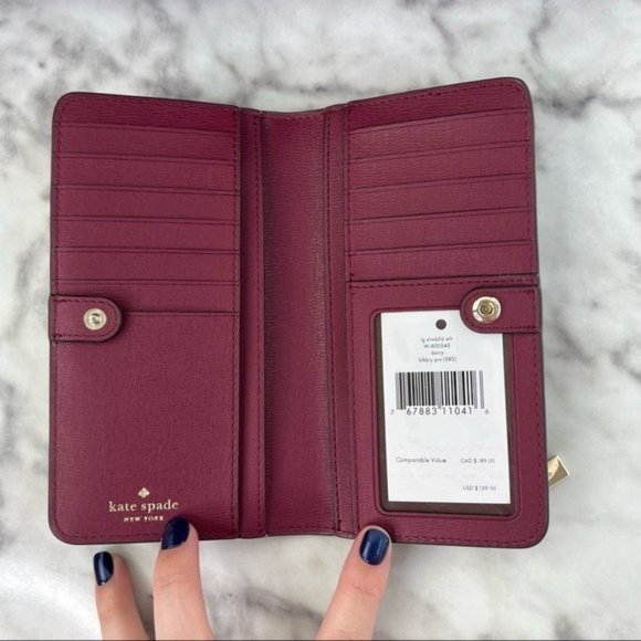 Kate Spade Flap Backpack & Large Slim Bifold Wallet - Picture 12 of 13